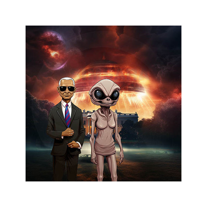 Alien Prez with Alien Wifey